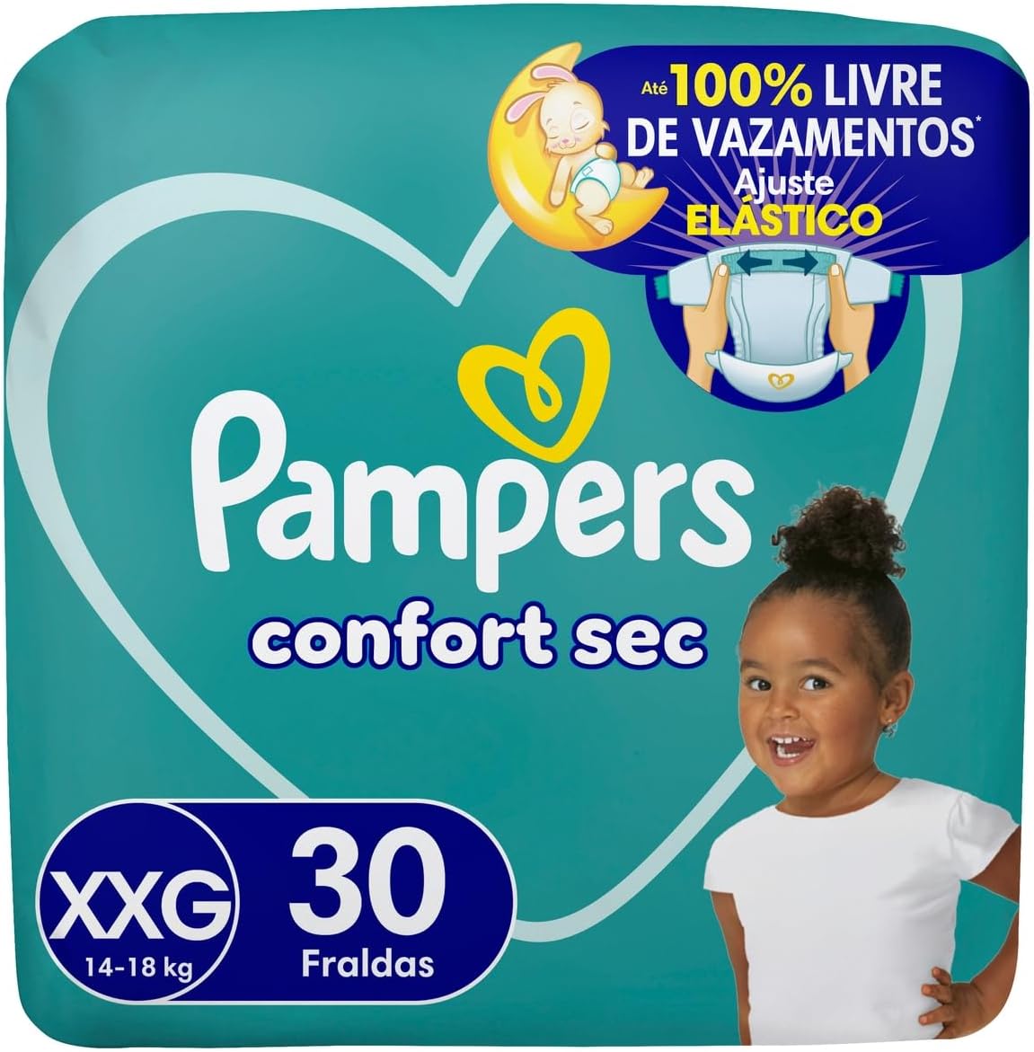 Fralda Pampers Confort Sec Tamanho XXG 30 Unidades