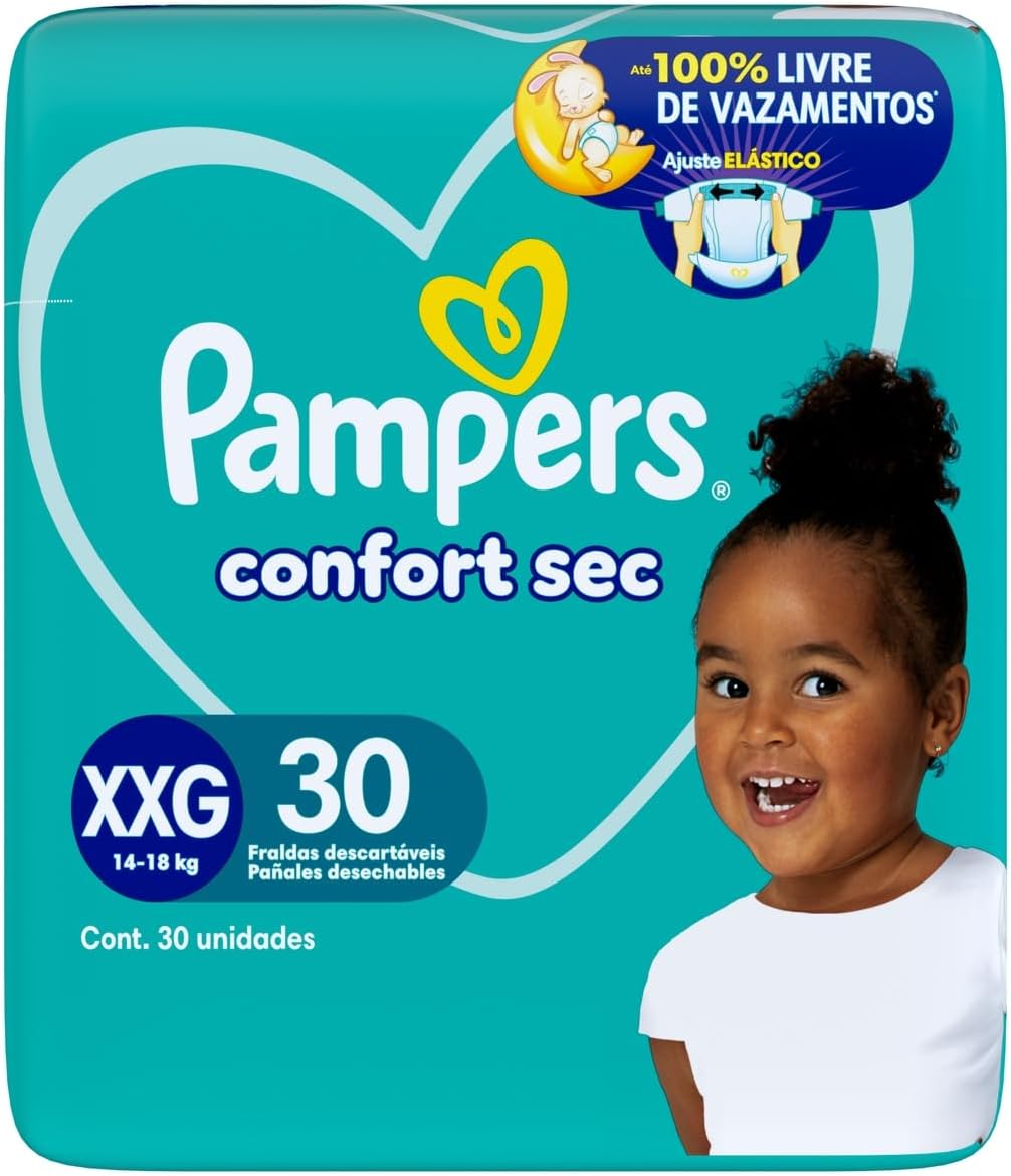 Fralda Pampers Confort Sec Tamanho XXG 30 Unidades