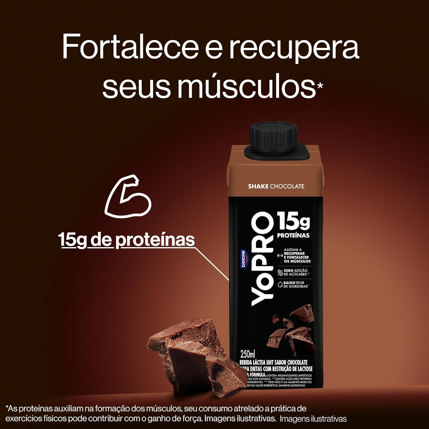 Pack YoPRO Bebida Láctea UHT Chocolate 15g de proteínas 250ml - 24 unidades