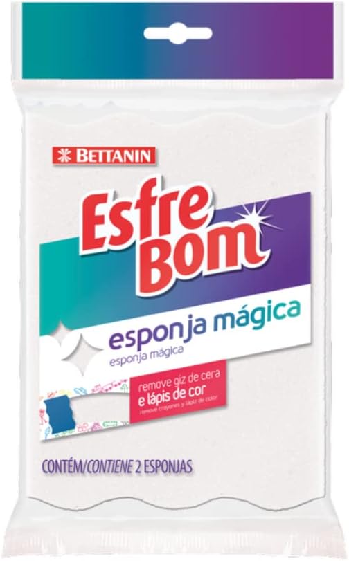EsfreBom - Esponja Mágica, Conjunto com 3 unidades, Bettanin