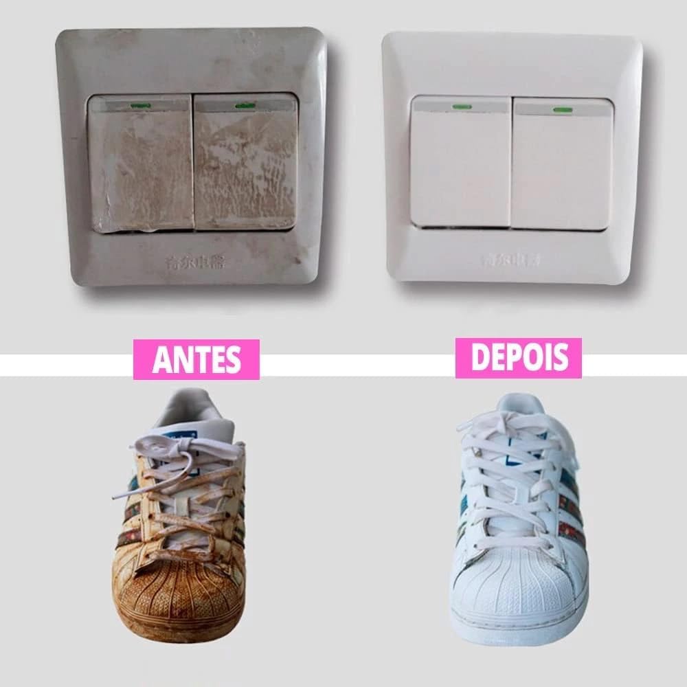 KIT 10 Esponja Mágica Tira Manchas e Riscos Multiuso Melanina Branca