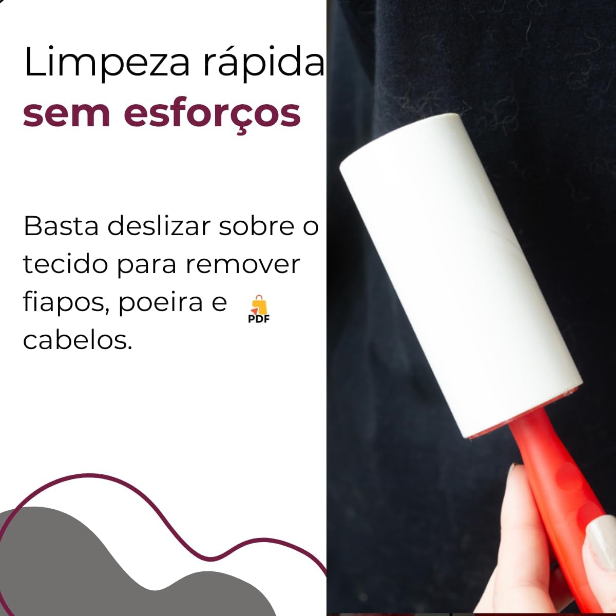 Kit 2 Rolos Tira Pelo Pet Cabelo Bolinha Roupa Sofá Adesivo Removedor Mais 4 Refil Total 180 Folhas