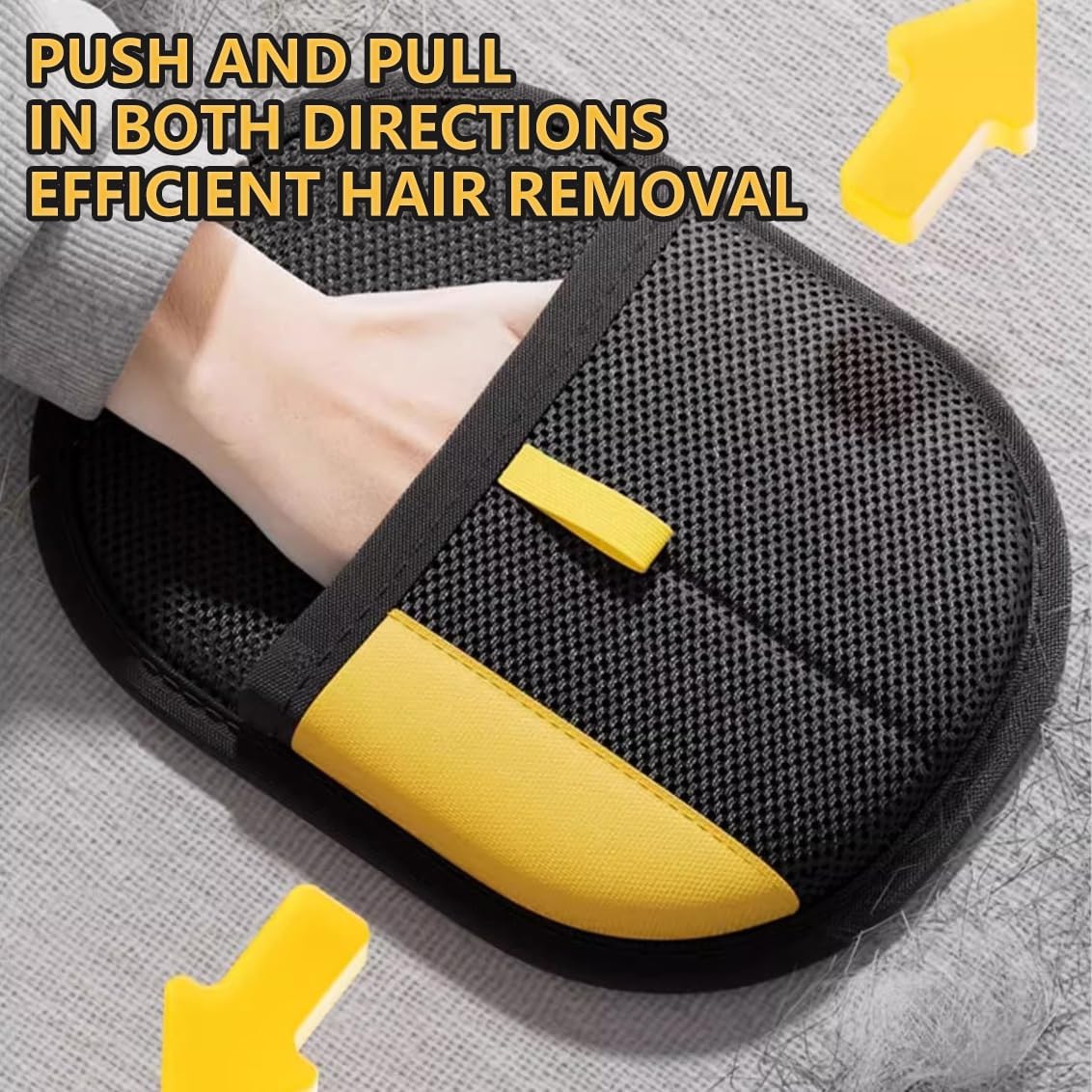 Yostyle Luva eletrostática para remoção de pelos de animais de estimação – Luvas de remoção de pelos eletrostáticas reutilizáveis para sofá, tapete, luva dupla face para pelos de gatos e cães