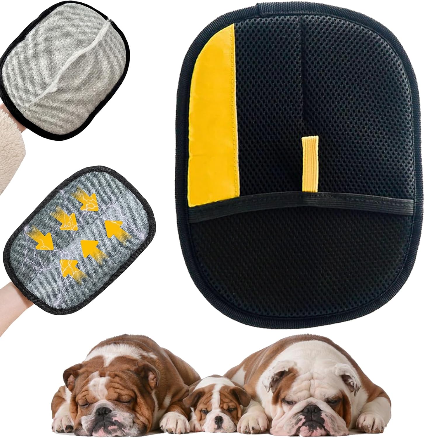 Yostyle Luva eletrostática para remoção de pelos de animais de estimação – Luvas de remoção de pelos eletrostáticas reutilizáveis para sofá, tapete, luva dupla face para pelos de gatos e cães