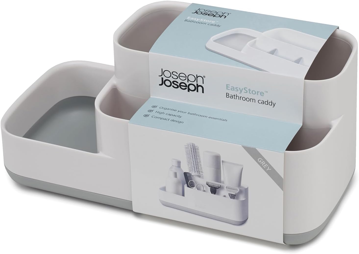 Organizador de Pia Easy Store Joseph & Joseph Branco e Cinza 25X12CM