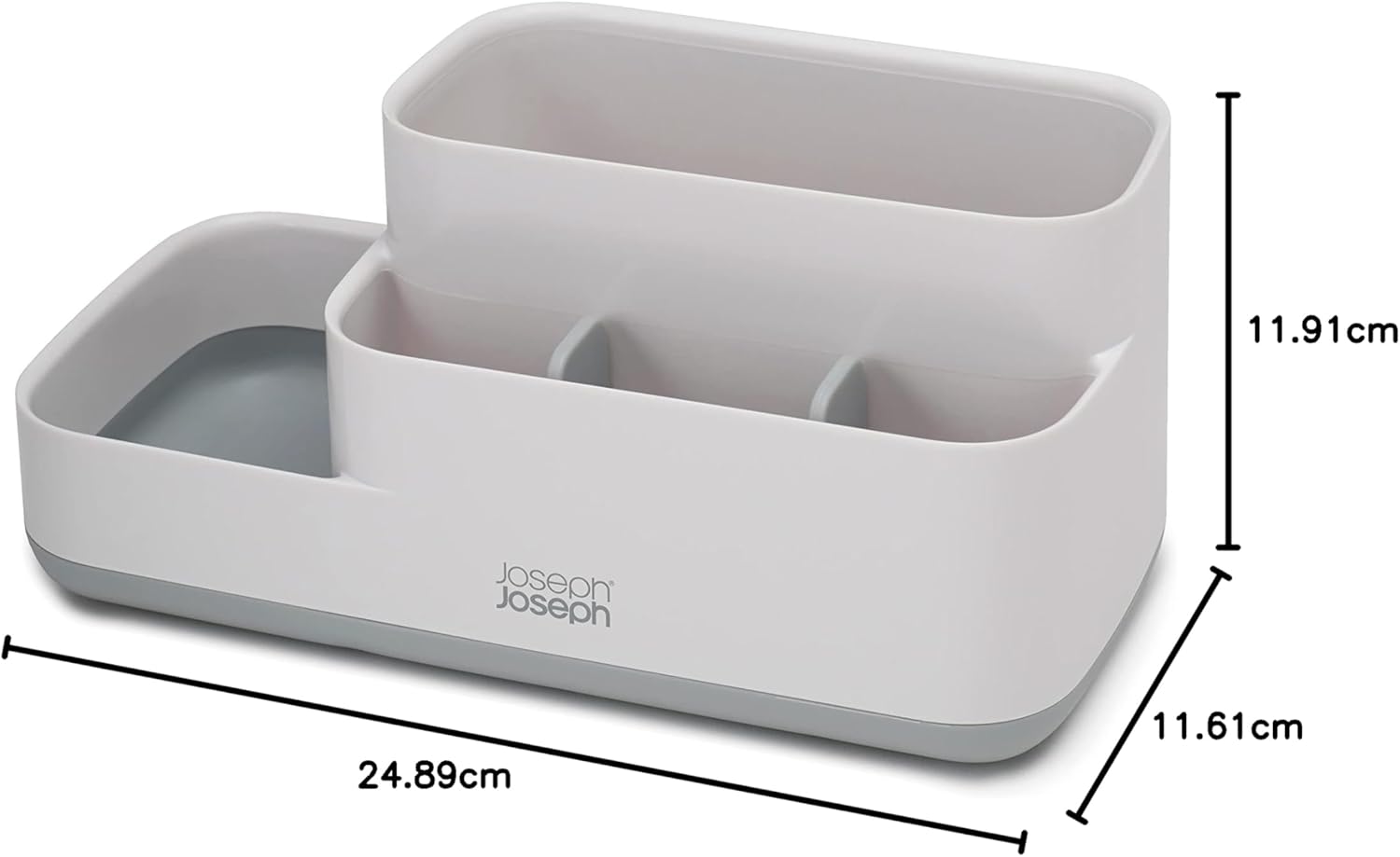 Organizador de Pia Easy Store Joseph & Joseph Branco e Cinza 25X12CM