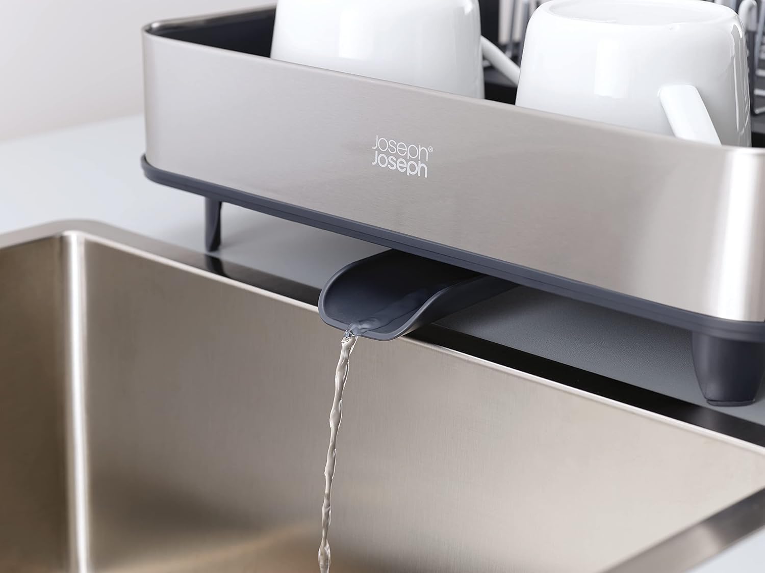 Escorredor de Louça de Aço Inox Extensível Joseph & Joseph 31x35x16CM