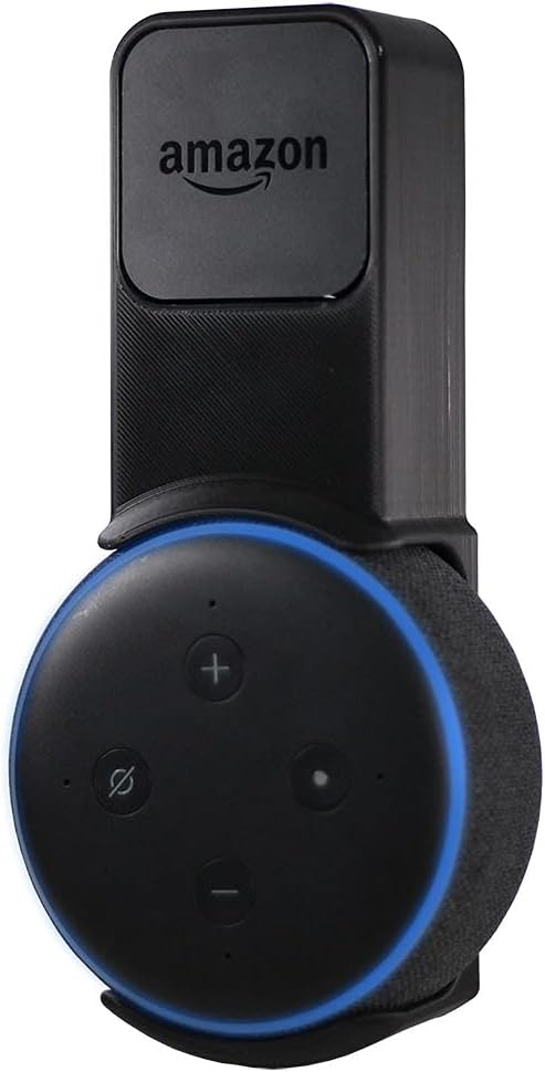 Suporte Stand De Tomada Alexa Amazon Echo Dot 3 – Esconde o Fio, Instalação sem Furos – Design Minimalista – NEOImpressão 3D