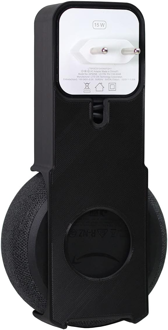 Suporte Stand De Tomada Alexa Amazon Echo Dot 3 – Esconde o Fio, Instalação sem Furos – Design Minimalista – NEOImpressão 3D