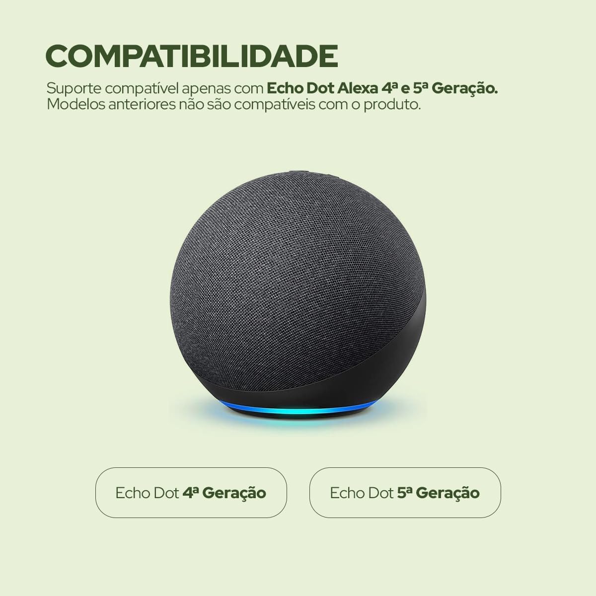 WB Suporte de tomada para Smart Speaker Alexa Echo Dot Amazon 5 e 4 Geração Preto