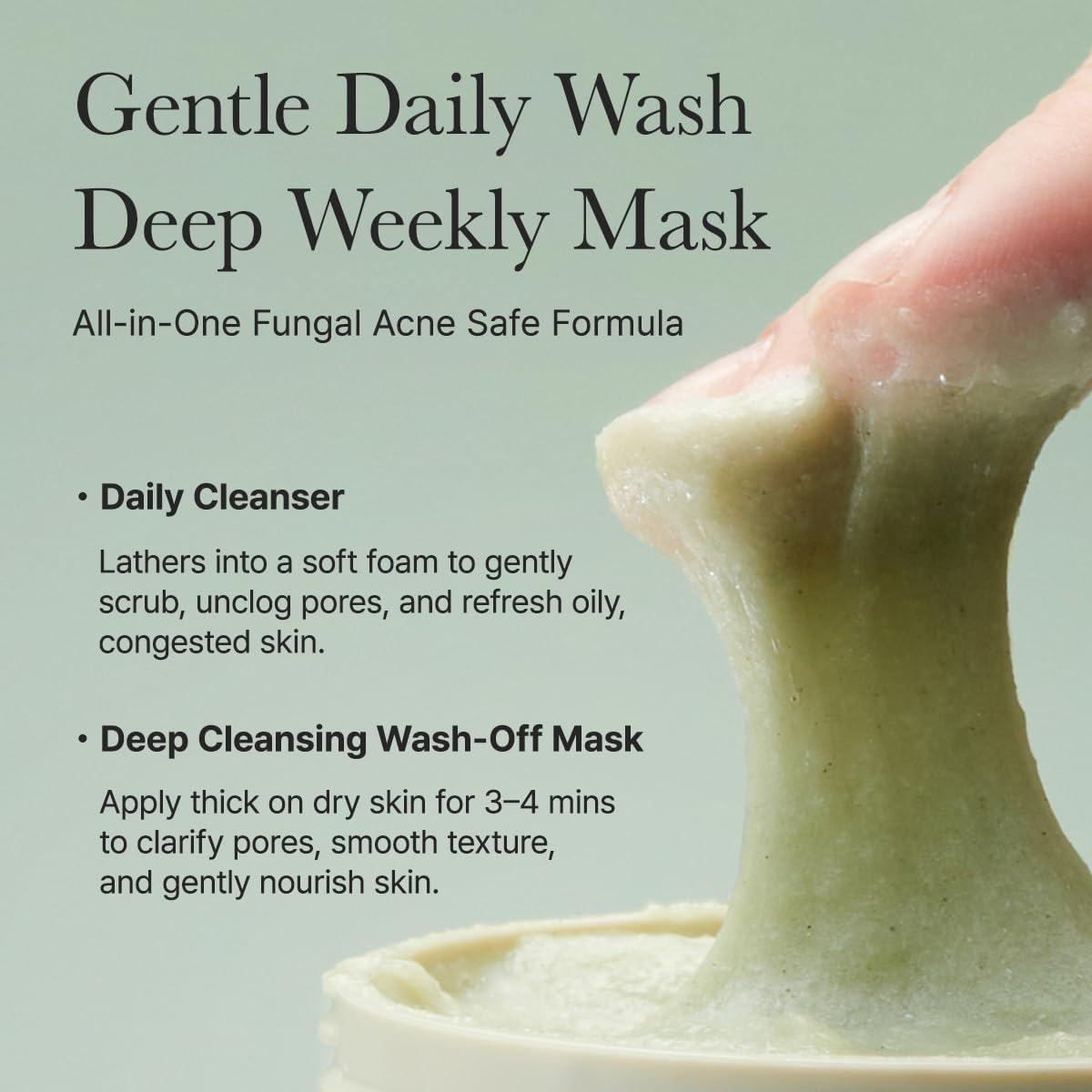 ARENCIA Korean Rice Cake Face Cleanser & Daily Scrub - Moisturizing, Brightening & Deep-Cleansing - All Skin Types, Vegan, Organic - with Rice Powder, Rice Water & Green Tea (4.23oz)