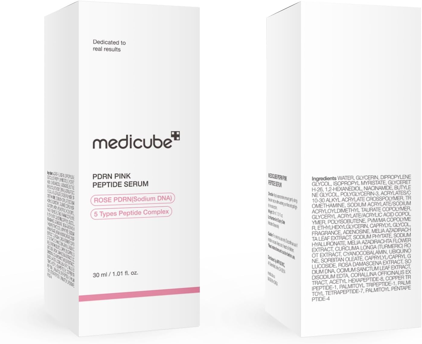 m.edicube PDRN Pink Serum, Pink glow serum, Hidratante & Firmador, Tom de Pele Irregular, Pele| 1,01 fl.oz. (1,01 fl.oz., Rose PDRN (Vegano))