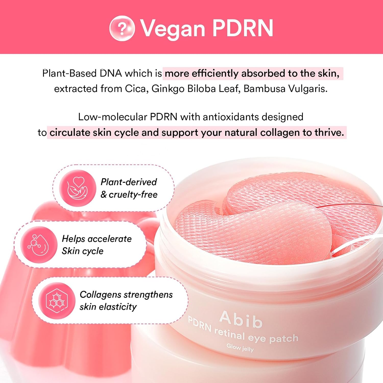 Abib PDRN Retinal Eye Patch, máscaras de hidrogel para olheiras, inchaço, linhas finas, 60 adesivos, 84 g, com niacinamida, K-Beauty Skincare