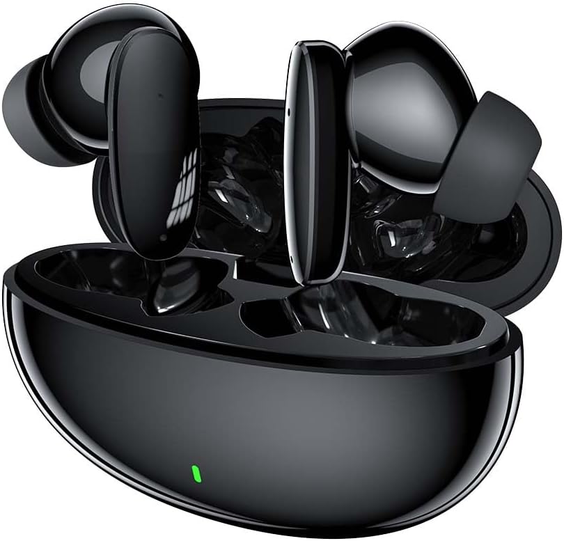 Fone de Ouvido Bluetooth Sem Fio 5.3, Bateria 24H, Modo de Fone Ouvido único e Dois Compatível iOS Android, 360 Estéreo Graves Potentes, Chipset de Redução para Músicas, Chamadas e Games, Cáqui