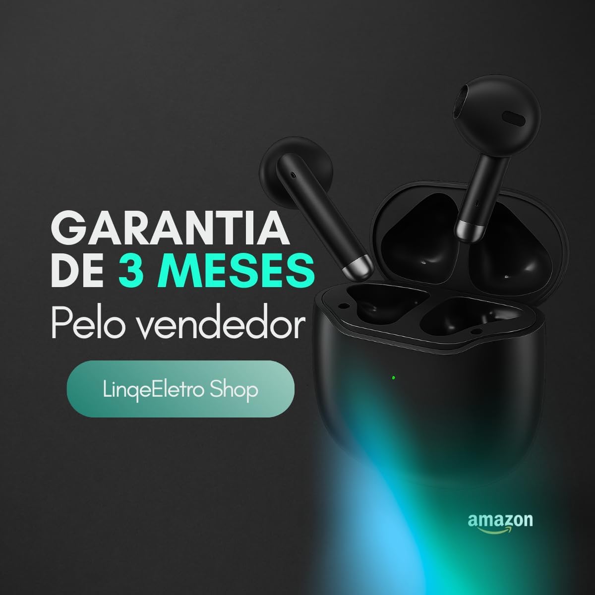 Fones de Ouvido Bluetooth 5.3 Fones de Ouvido Esportivos Academia Corrida Fitness Trabalho Musicas com IPX4 à Prova d'Água Fones de Ouvido de Graves Profundos para iOS Android Tipo-C Preto - Premium®