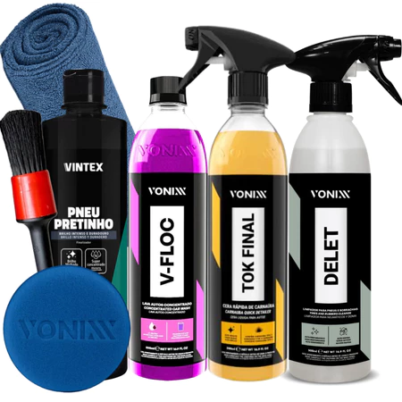 KIT SHAMPOO V-FLOC CERA TOK FINAL VEXUS VONIXX PRETINHO VINTEX